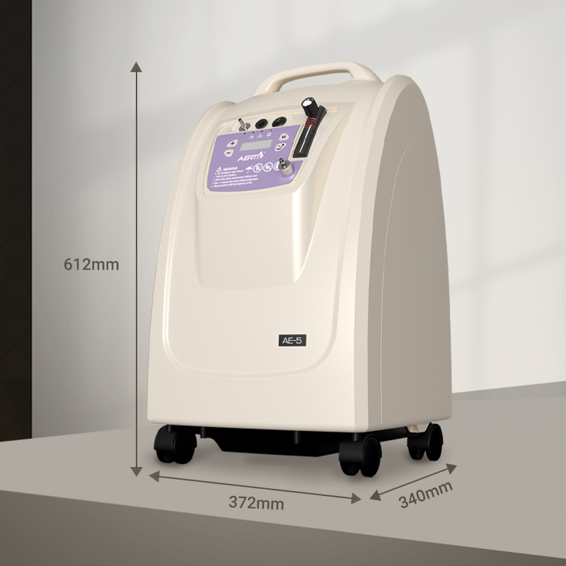Aerti Equipamento Hospitalar Aparelho de Respiração com Oxigênio Máquina Portátil 5 Litros Ltot Concentrador para Cuidados com Idosos