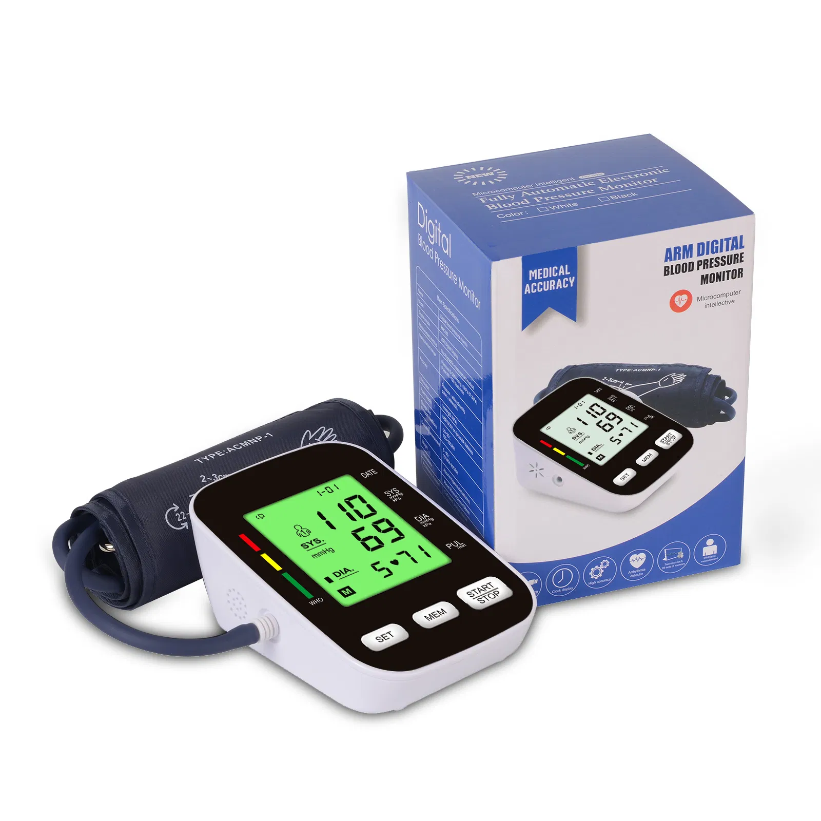 Monitor de Pressão Arterial Médico OEM Rak288 Esfigmomanômetro Digital