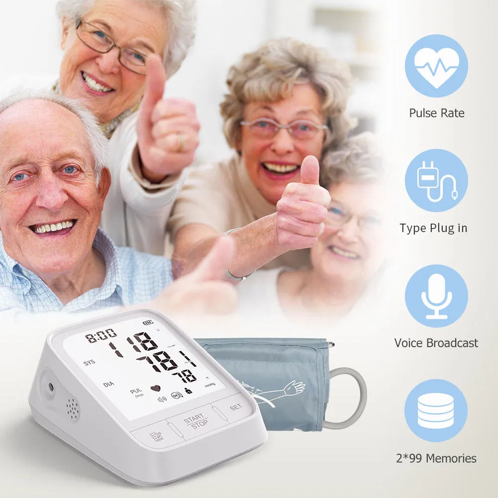 Monitor de Pressão Arterial Digital OEM Elétrico para Uso Doméstico Esfigmomanômetro Médico