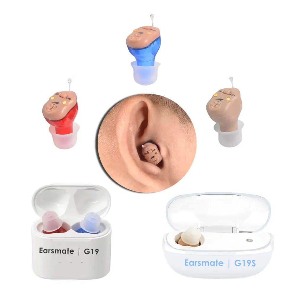 Aparelho Auditivo Earsmate Melhor Bluetooth In Ear Cic Recarregável Analógico Mini Digital para Surdos Amplificador de Som com Acessórios Comprar Preço Barato 2025