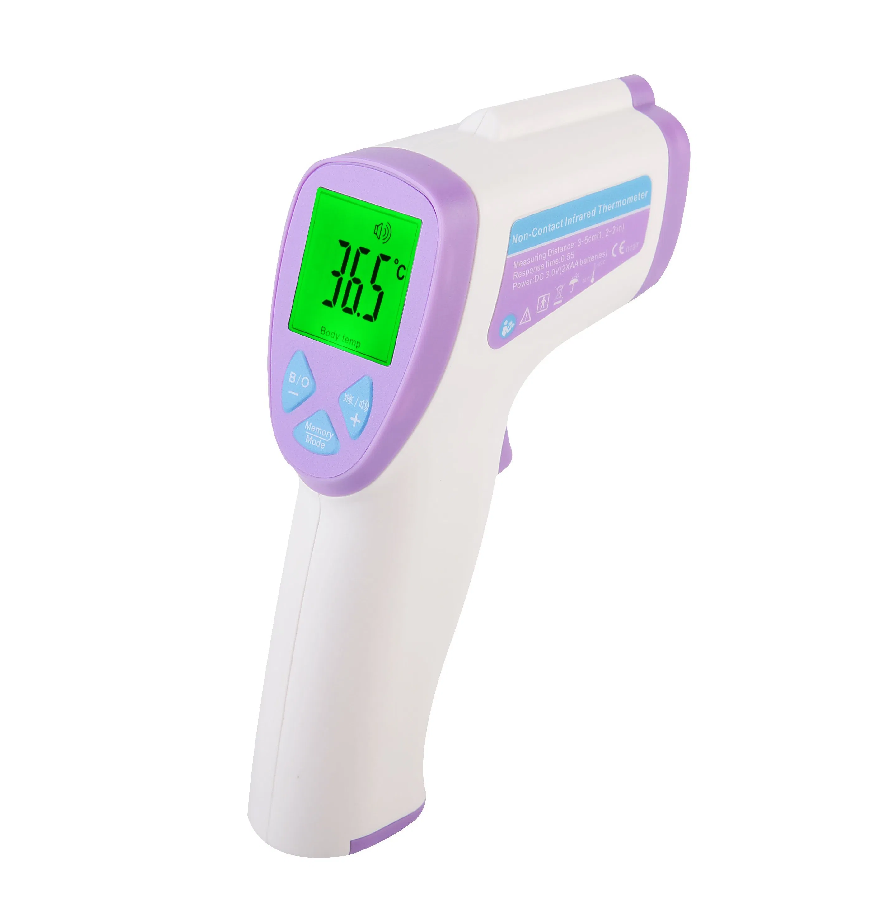 Termômetro Digital Portátil Clínico Médico de Temperatura Sem Contato para Bebês com Infravermelho na Testa
