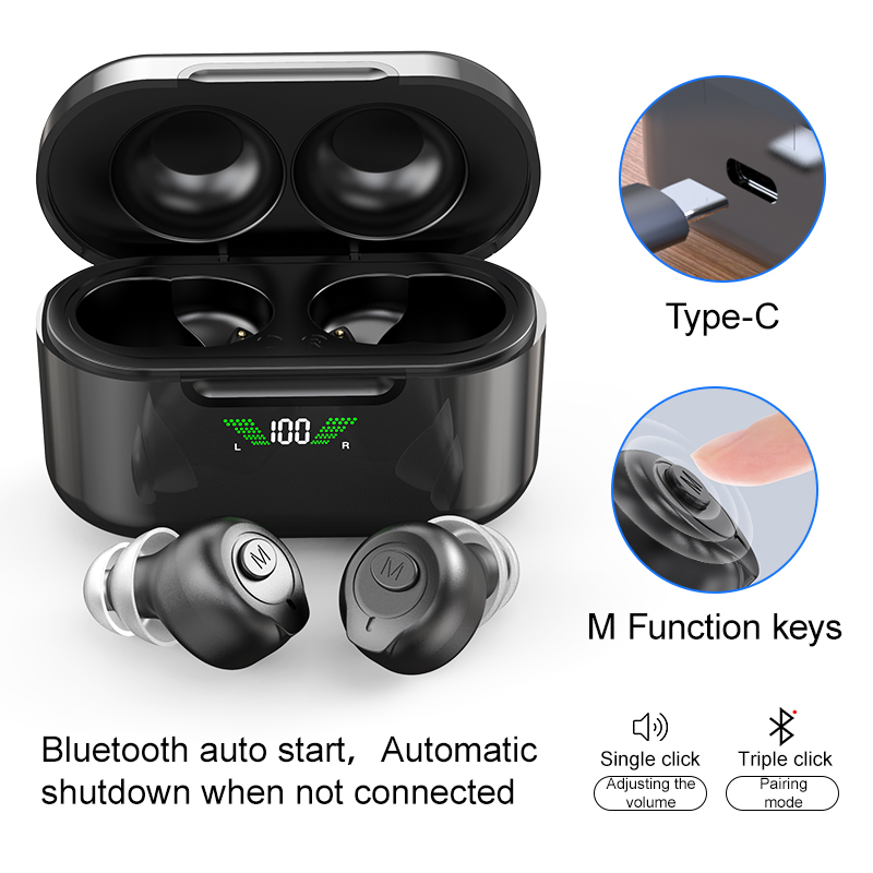 Aparelhos Auditivos Digitais Cic Bluetooth para Surdos Aparelho Auditivo Recarregável