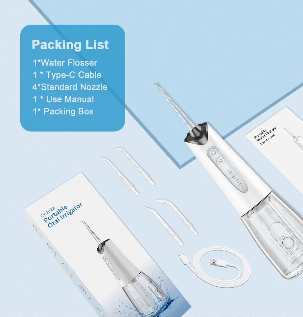 Sistema de Irrigação Nasal Sem Fio para Cuidados Orais Limpador de Nariz IP X 7 Fio Dental Elétrico