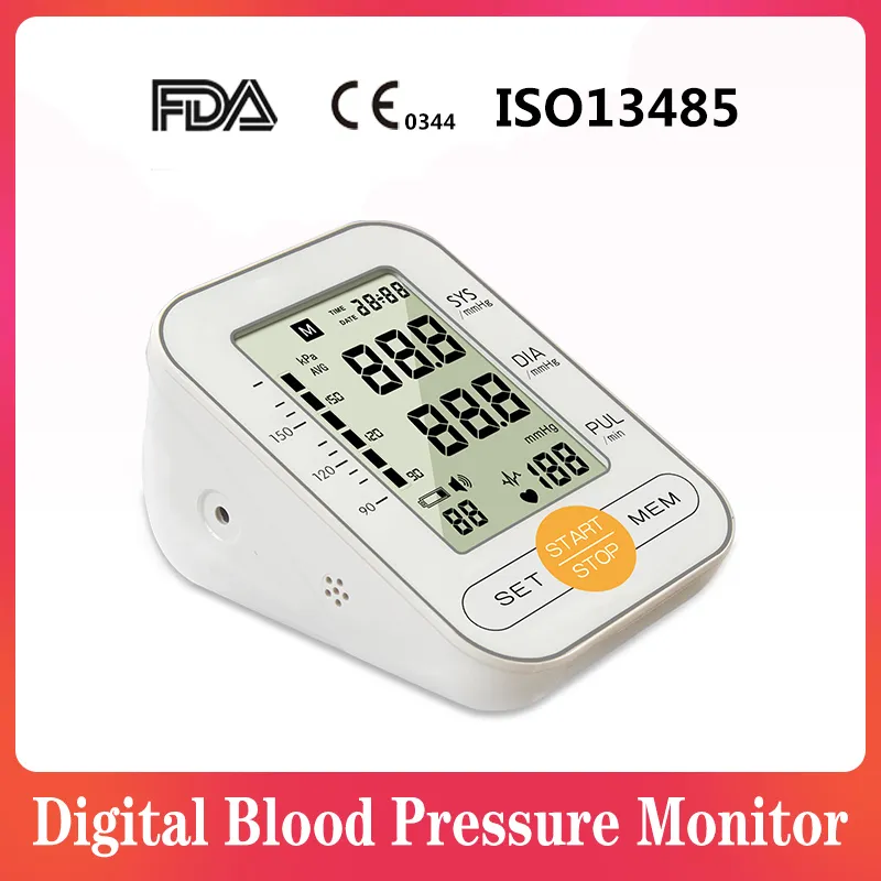 Monitor Digital de Pressão Arterial para Braço Superior Aprovado pela CE (MDR) e FDA