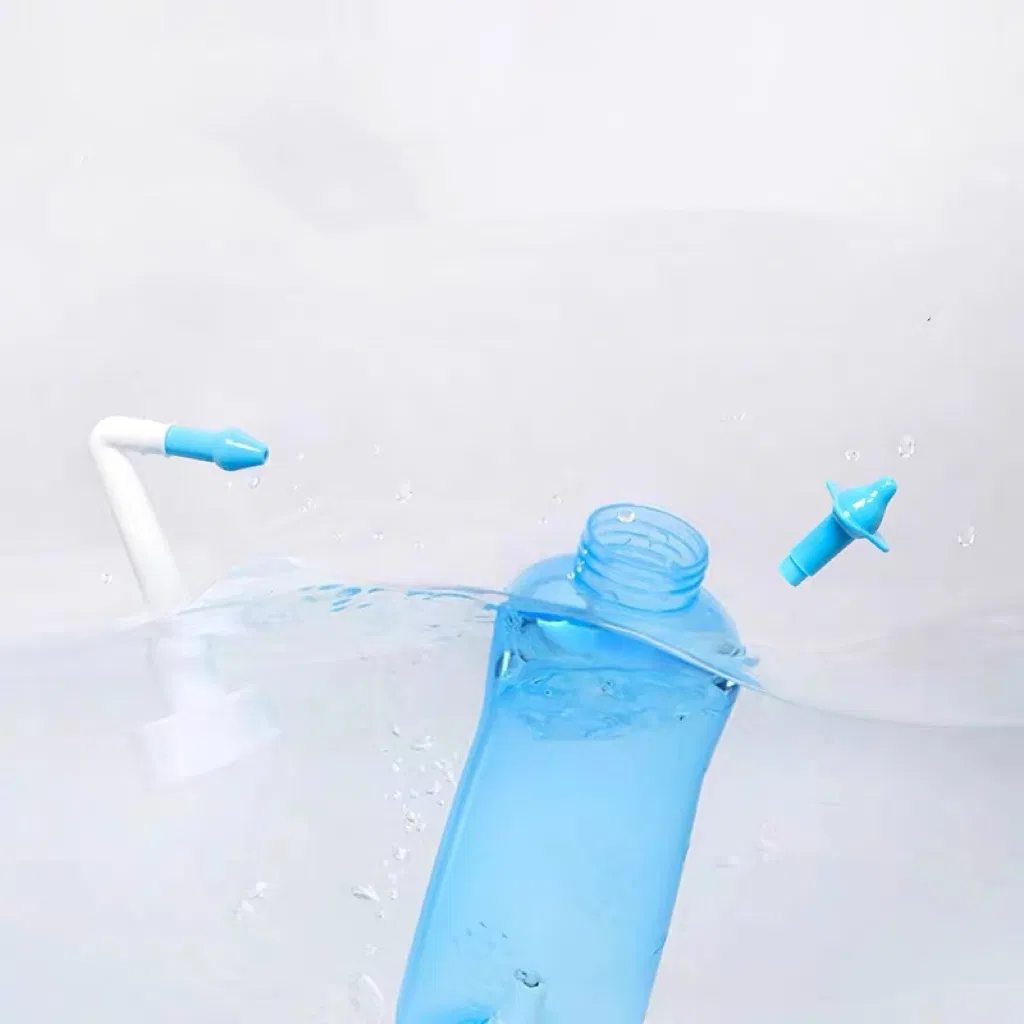 Frasco de Lavagem Nasal Pot de Neti Rinite Irrigador Nasal 300ml/500ml