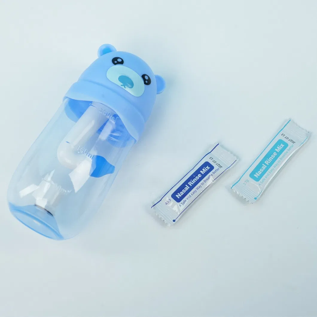 Frasco de Irrigador Nasal Livre de BPA, Botijão de Limpeza Nasal, Kit de Lavagem Nasal com Pacote de Salina Nasal