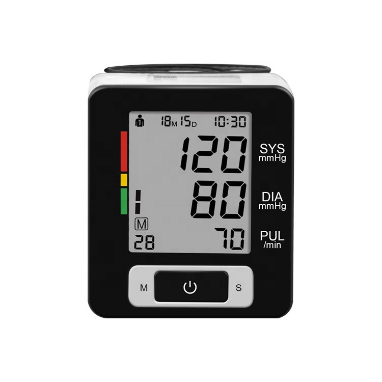 Monitor de Pressão Arterial Frequência Cardíaca Medidor de Pulso LCD Digital Esfigmomanômetro