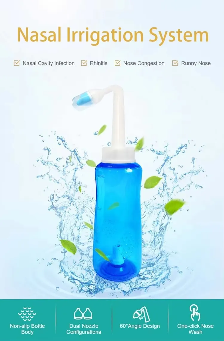 Irrigador Nasal Quente Garrafa de Lavagem Nasal Lavagem Nasal Alívio Sinusal Kit de Lavagem Nasal Neilmed Dilatadores Nasais