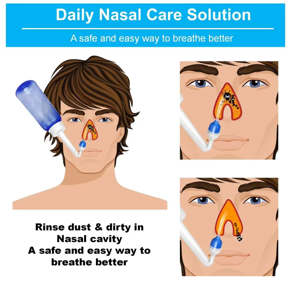 Lavadores Nasais de Grau Médico para Limpeza Nasal por Atacado Irrigador Nasal Cavity