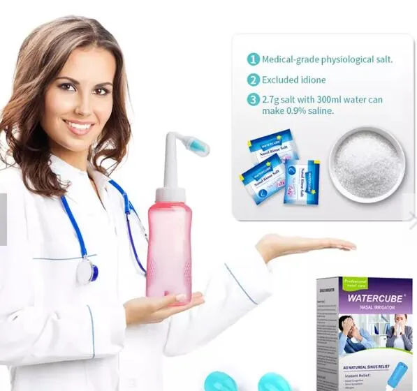 Frasco de Lavagem Nasal com Sacos de Sal 500ml