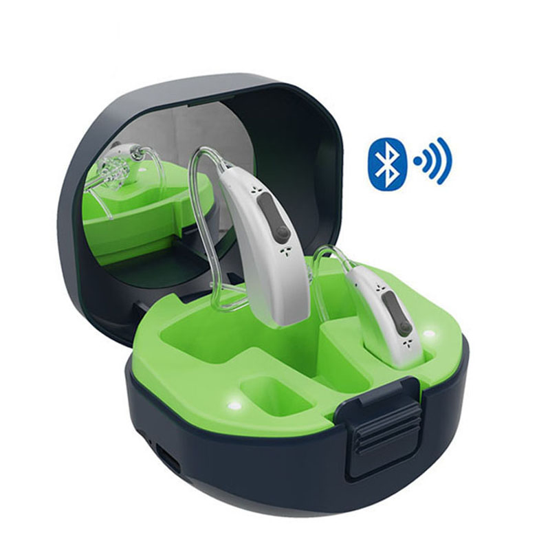 Amostra Grátis OTC Aparelhos Auditivos 16 Canais Contato Pocket Aplicativo Telefone Recarregável Digital Bluetooth Auditivo