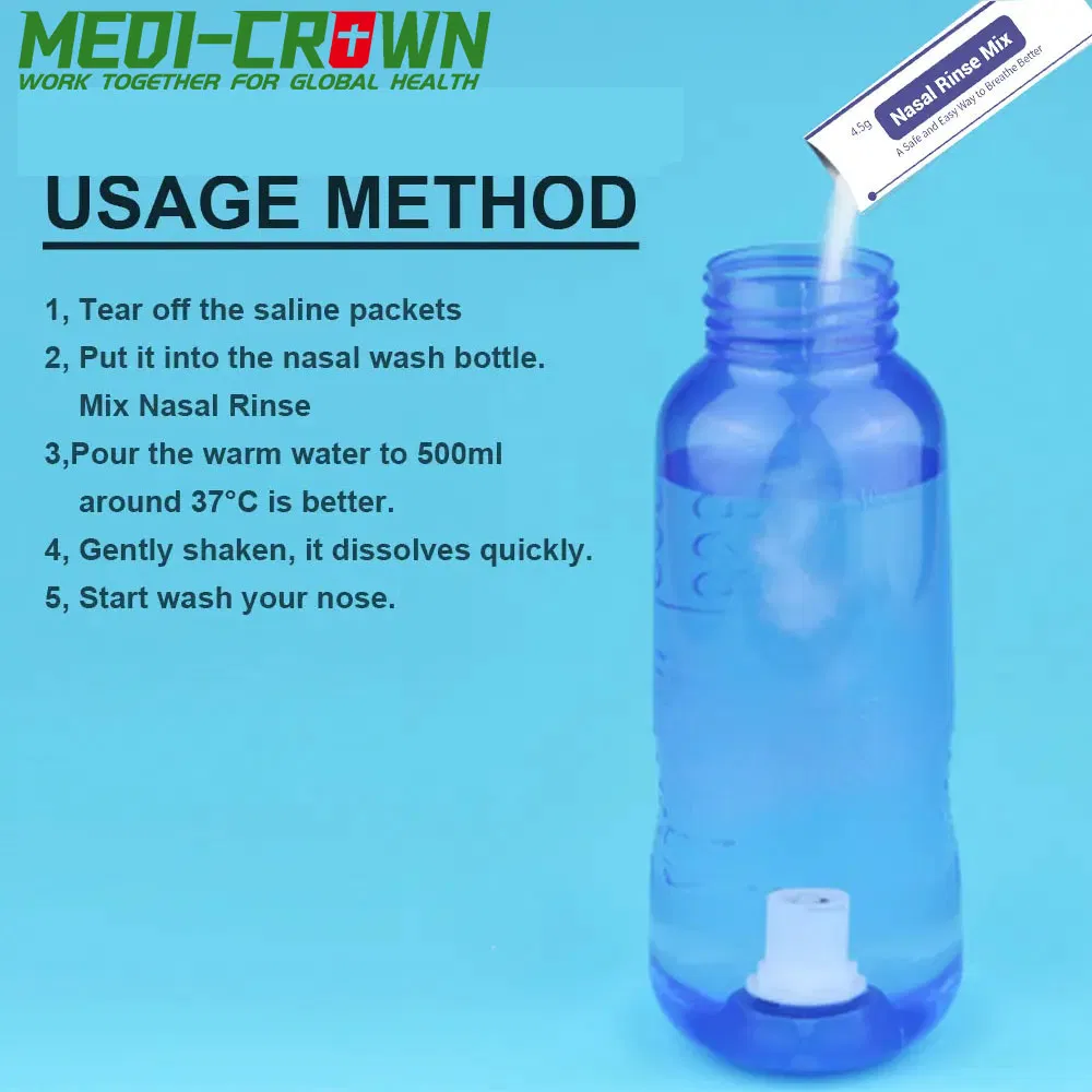 Patente Lavagem Nasal Portátil Limpador de Nariz Garrafa de Rinsagem Nasal para Bebê 500ml Irrigador Nasal