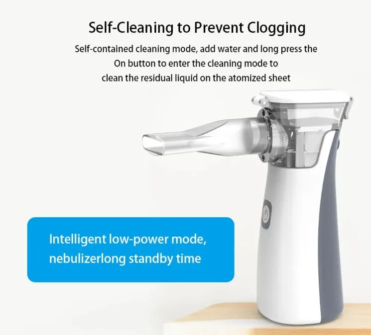 Equipamento Médico Homecare Nebulizador Ultrassônico Portátil USB Inalador Nebulizador de Malha