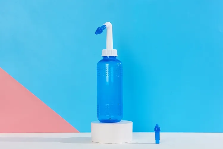 Limpeza Nasal Portátil de Alta Qualidade Material PP 500ml Garrafa de Lavagem Nasal com Tampa de Poeira