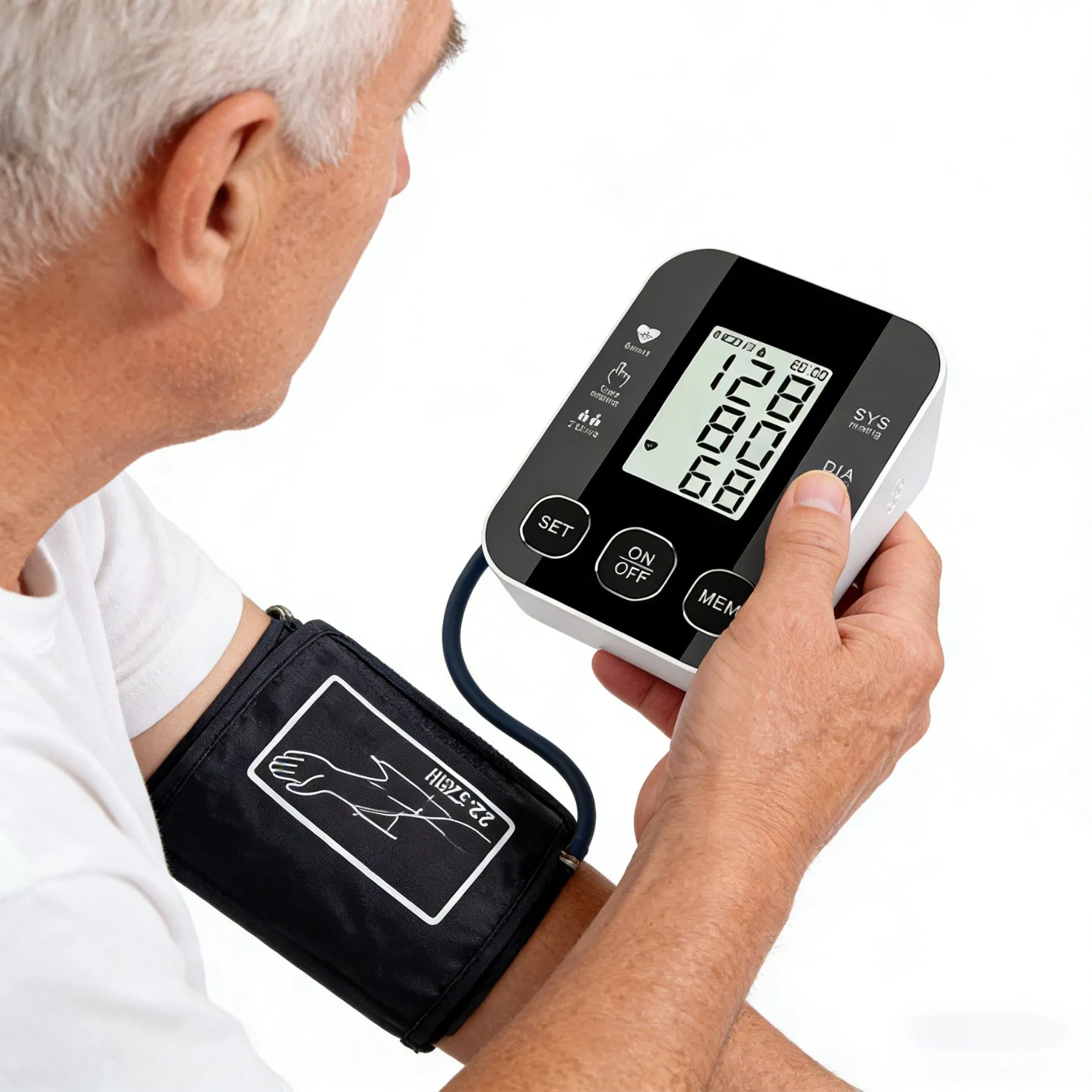 Monitor Automático de Pressão Arterial do Braço Superior Leitura Precisa da Pressão Arterial e Monitor de Pressão Arterial Estável para Gestão de Saúde em Casa