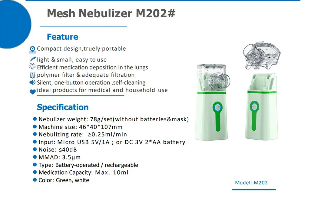Máquina Nebulizadora Ultrassônica Portátil para Adultos e Crianças