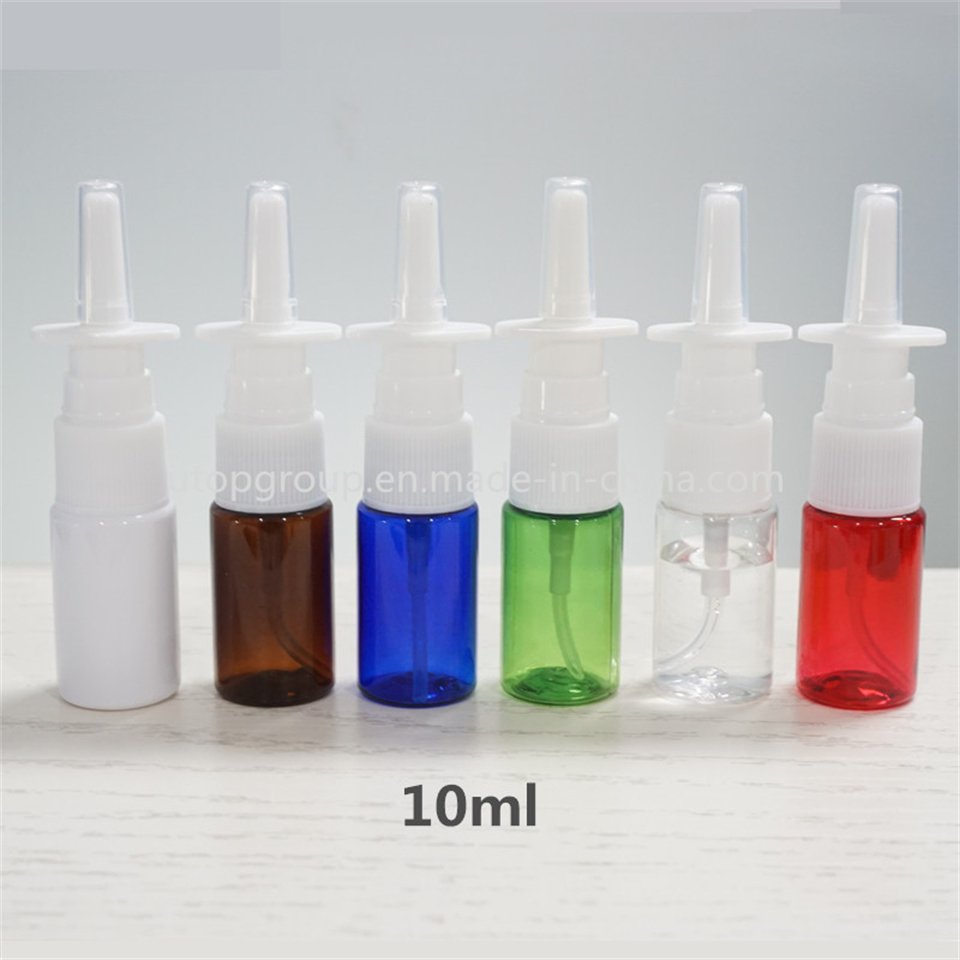 10ml Frascos de Spray Nasal Plástico Branco Vazio com Bico Pump Sprayer para Aplicações de Lavagem com Água Salina Refilável