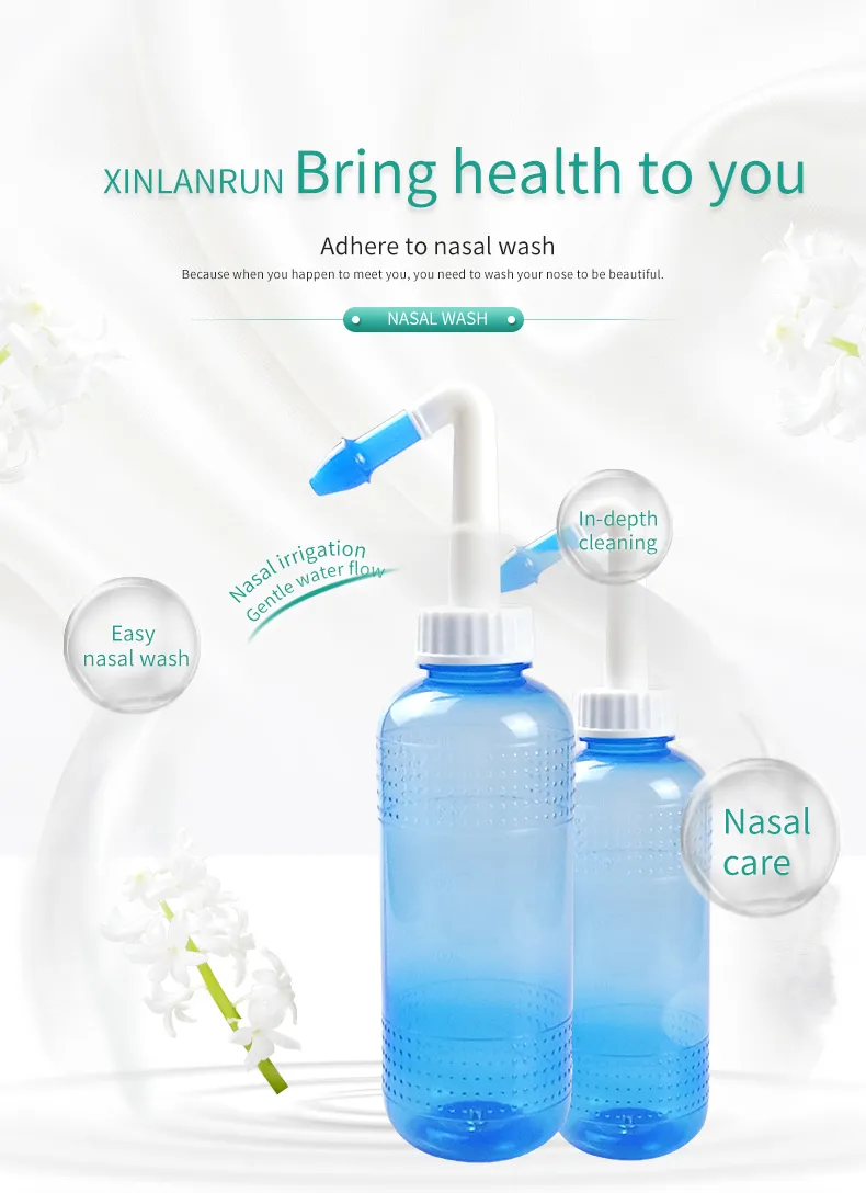 Limpeza Nasal Portátil de Alta Qualidade Material PP 500ml Garrafa de Lavagem Nasal com Tampa de Poeira