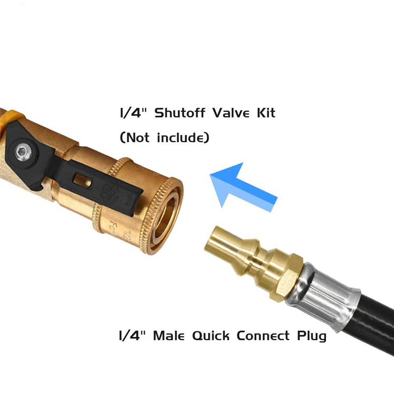 1/4" RV Quick Connect Propane Hose Extension for 1lb Tank