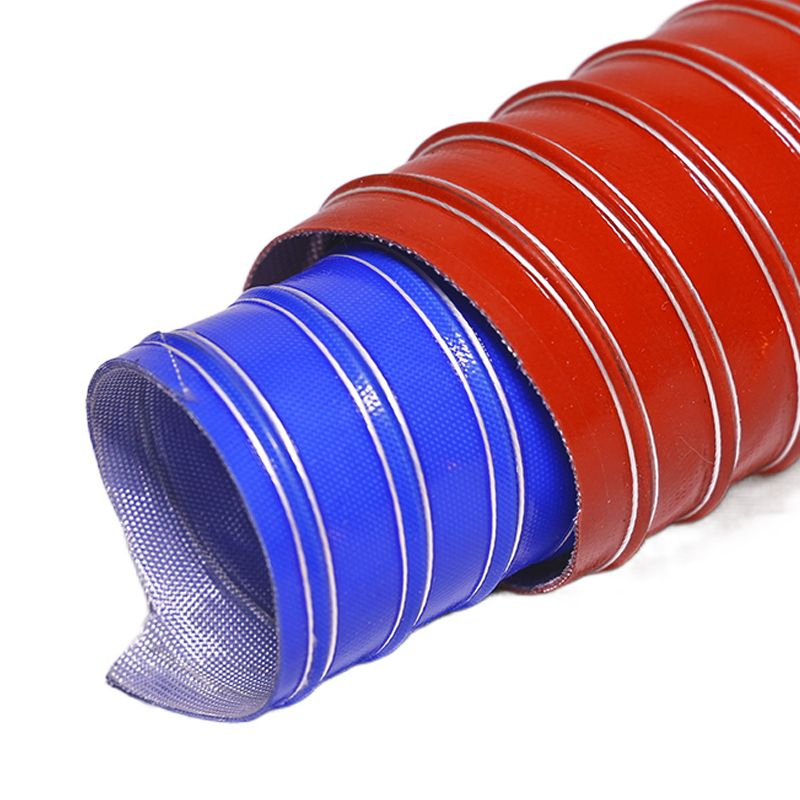 Glass Fiber Cord Reinforced Silicone Hot Air Duct Hose Flexible Silicone Pipe