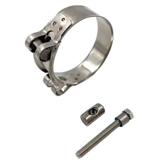 High-Quality Silver Round Hose Clamp for Automotive and Industrial Use