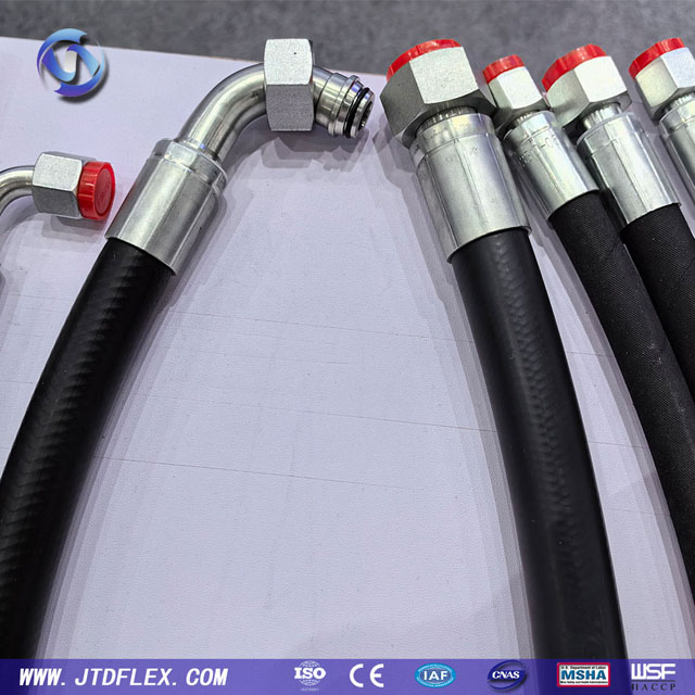1/2 Inch SAE 100 R1at High Temperature High Pressure Black Flexible Heat Oil Resistant Hydraulic Pipes Rubber Hose