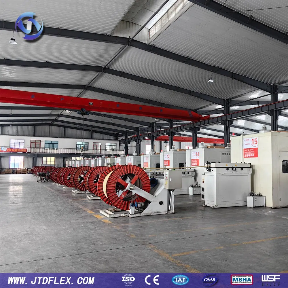 Wholesale Industrial Excavator Diesel Fuel Gas Garden Air Washer Flexible Hydraulic Pipe Steel Braided Oil High Pressure Rubber Hydraulic Hose with Fittings