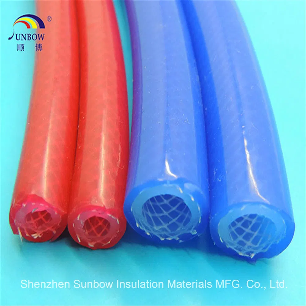 High Quality Braid Reinforced Elastic Silicone Rubber Tube Weave Silicone Hose