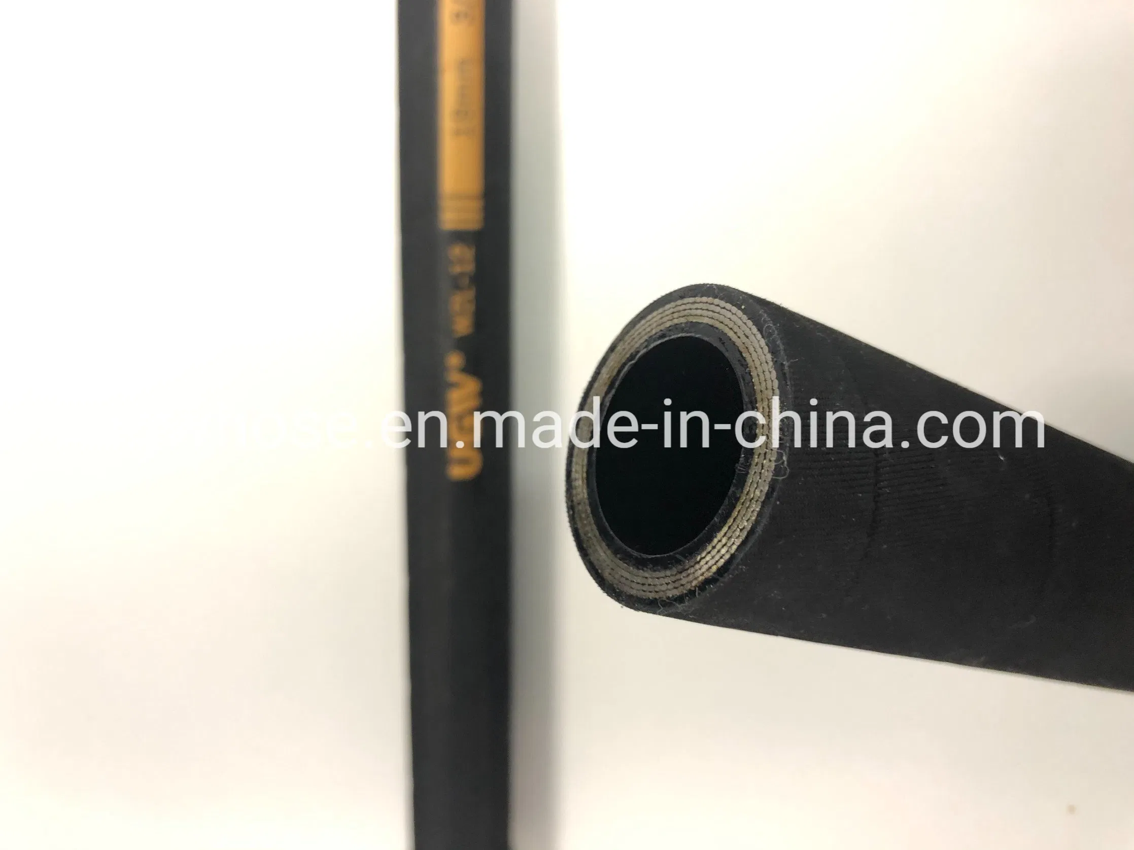 SAE 100 R1at 14 Nw 6 800 Bar 6m Brake Stripe High Power Steering Quality Wire Braid Hydraulic Hose Pipe for Forklift