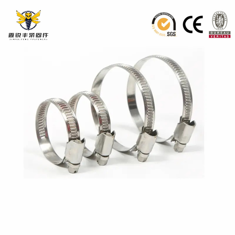 German Type Hose Clamp with Label Automotive Hose Clamp Stainless Steel Car Clamp