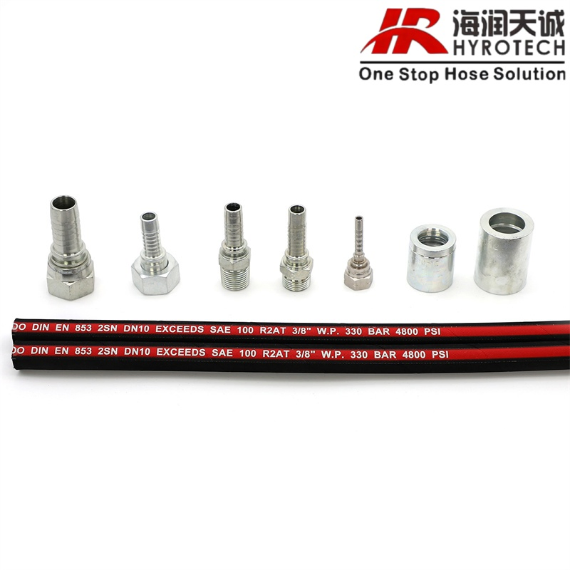 Hot Sell! High Performance Long Life Wire Braided Hydraulic Rubber Hose Flexible DIN En Standard High Pressure Rubber Hose DIN En853 2sn/R2at Hydraulic Hose