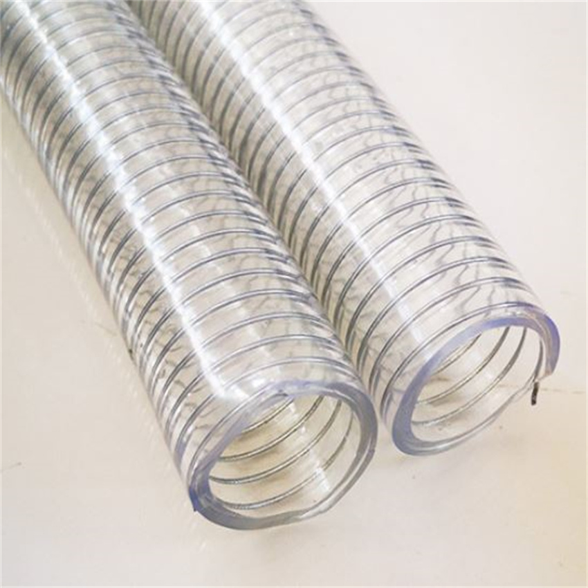 Wholesale PVC Plastic Clear Vacuum Steel Wire Hose 1.5 Inch for Industrial Fluid Transfer Hose