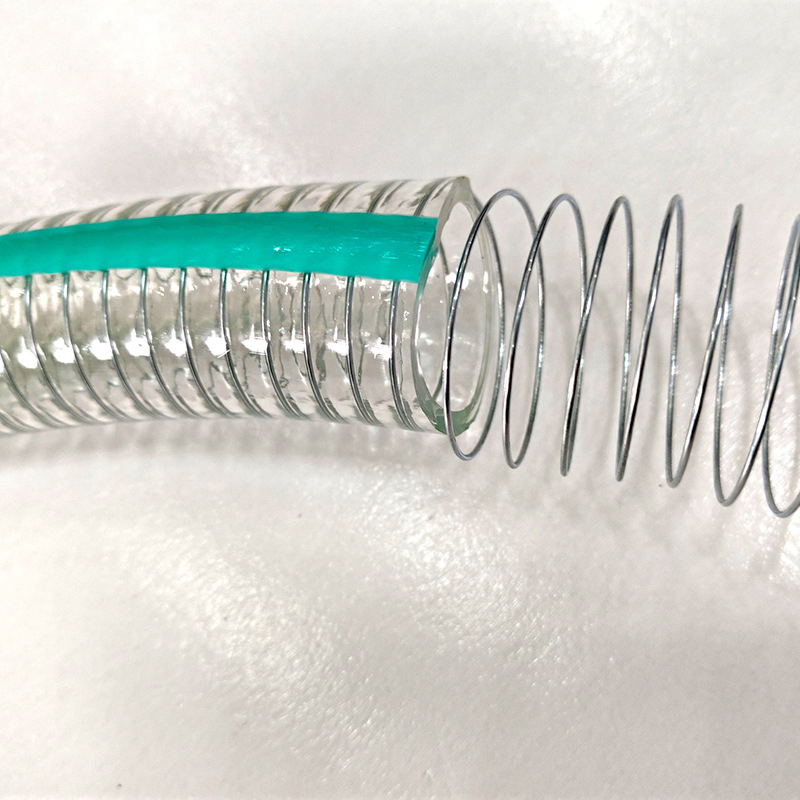 RoHS Certified PVC Reinforced Plastic Wire Spring Water Pump Suction Hose