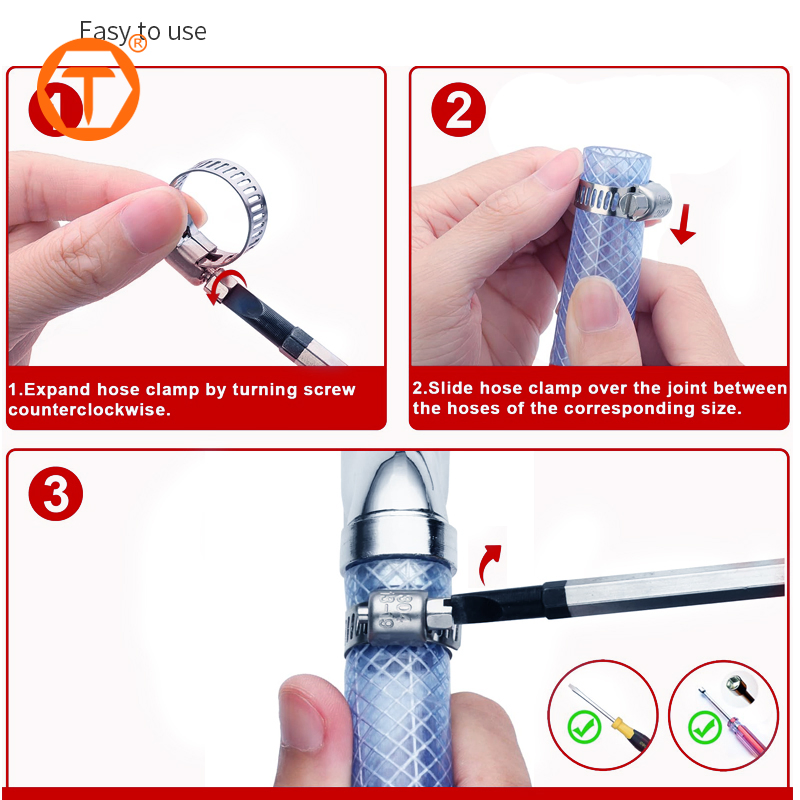 26 PCS Hose Clamp Assortment Quick Release Adjustable Worm Gear Hose Clamp Kit for Automotive Radiator Fuel Line Mechanical