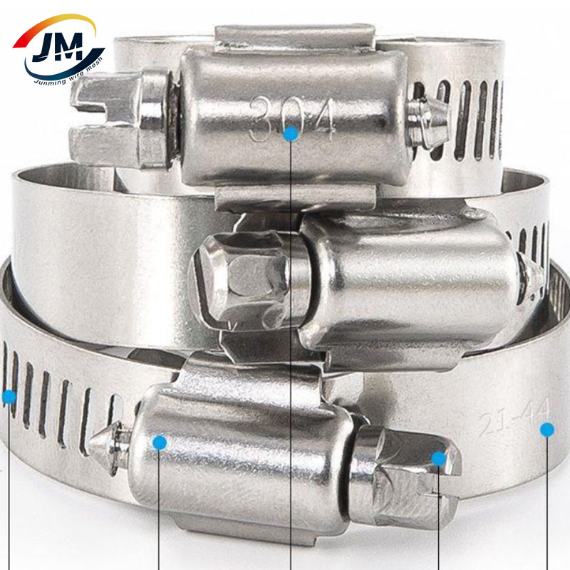 304 Stainless Steel Hose Clamps Worm Gear Clamp for Fuel Line Plumbing Automotive Mechanical Pipe Tube Garden