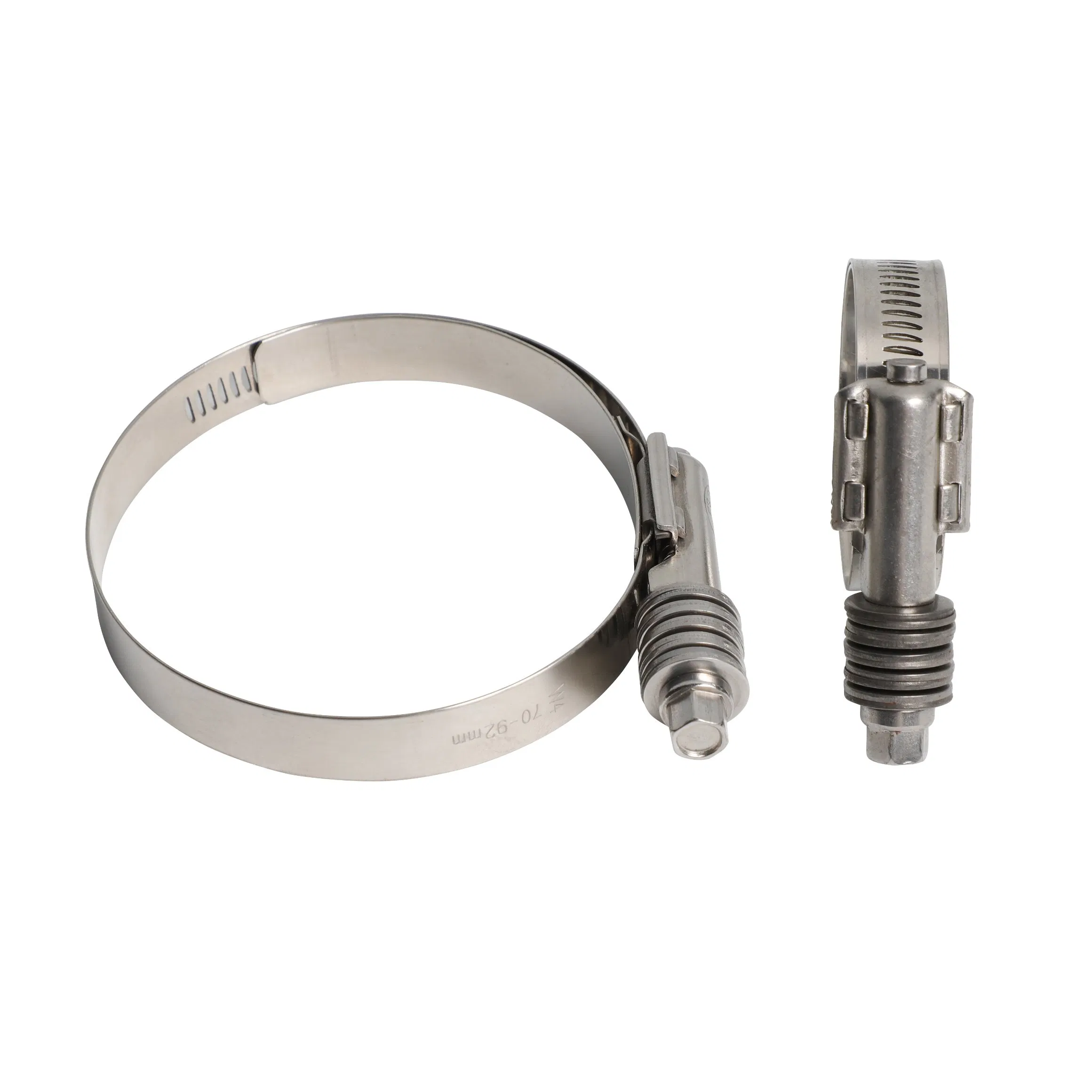 Stainless Constant Torque Hose Clamp with Spring, Ideal for Automotive Cooling Systems, 15.8 mm, W2, 108-130 mm, Pipe Clamp, China Fastener, Automotive