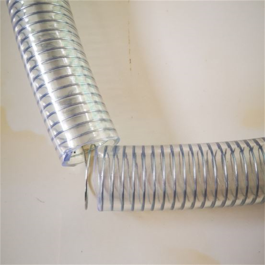 Wholesale PVC Plastic Clear Vacuum Steel Wire Hose 1.5 Inch for Industrial Fluid Transfer Hose