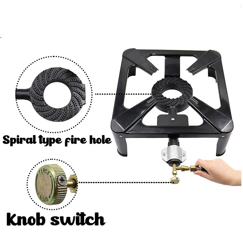 Portable Outdoor Cooker Gas Stove for Camping Small Gas Cookers with 20psi Regulator and Gas Hose