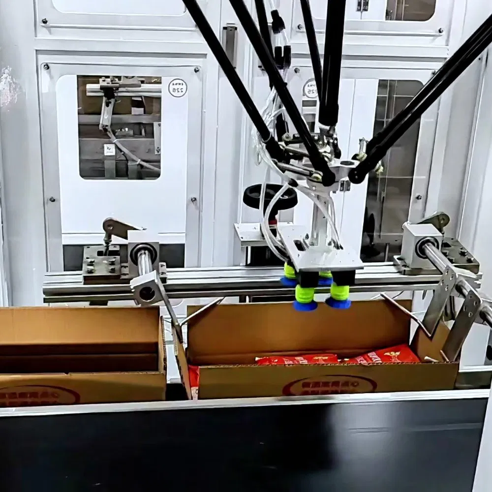 Sanitary Delta Integrated Cartoning Line for Ready Meal Foil Pouch Sealing