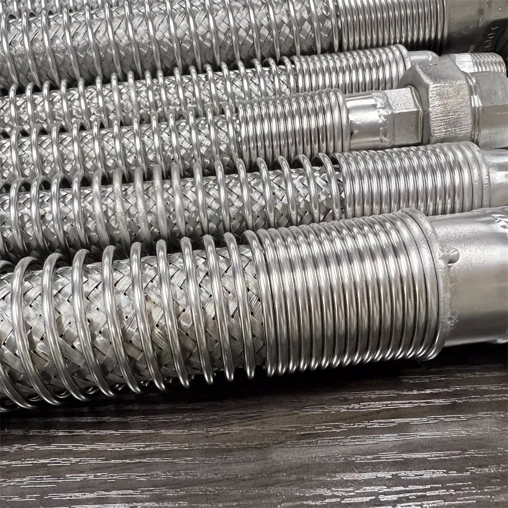 1/4-12" SS304 316 Corrugated Stainless Steel Braided Flexible Metal Tubing Pipe Hoses