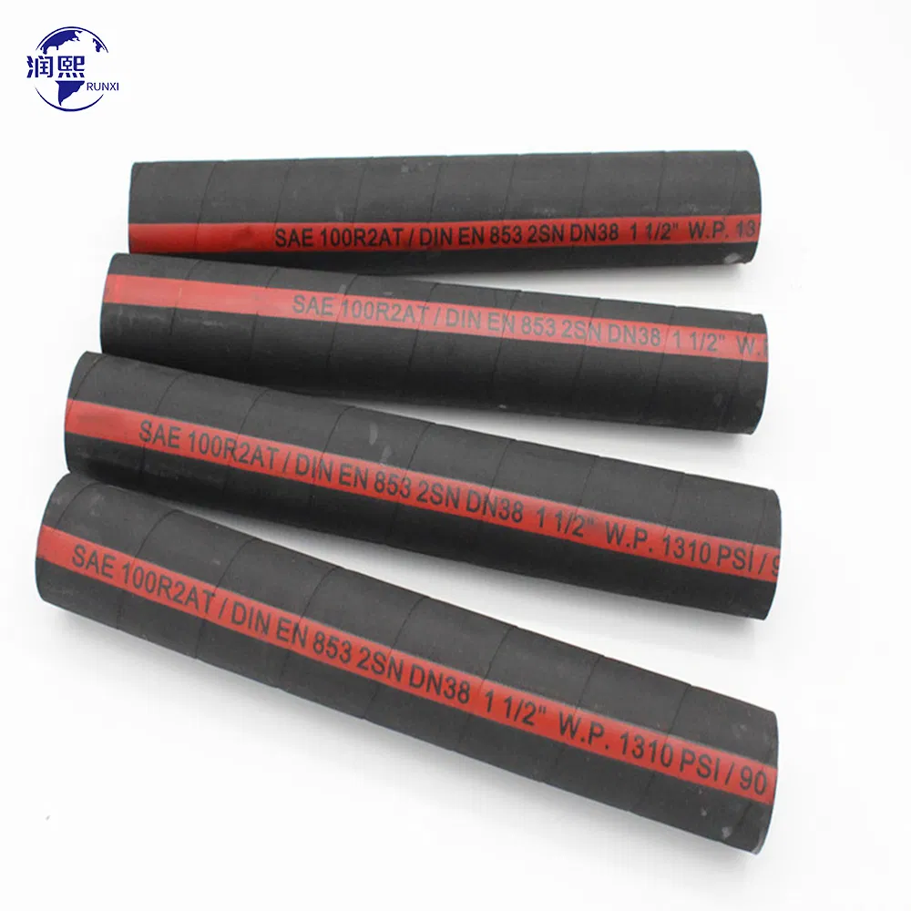 Black Rubber Hydraulic Fluid Air Oil Fuel Line Flexible
