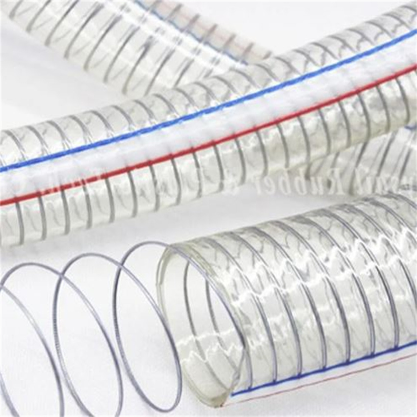 Manufacture Industrial Transparent Anti Static PVC Flexible Vacuum Spiral Steel Wire Pipe Hose
