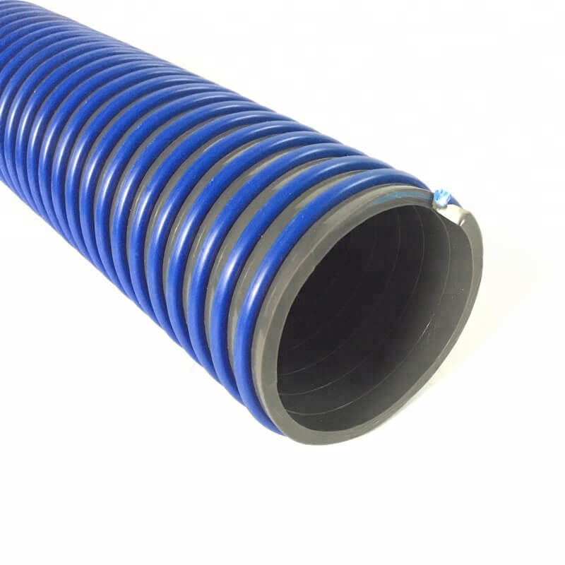 Durable Spiral PVC Water Suction Hose Reinforced Wire 1 2 3 4 6 10 12 14 16 Inch for Mining Vacuum Water Oil Pump SPA Duct Grit Sewage Plastic Tubes