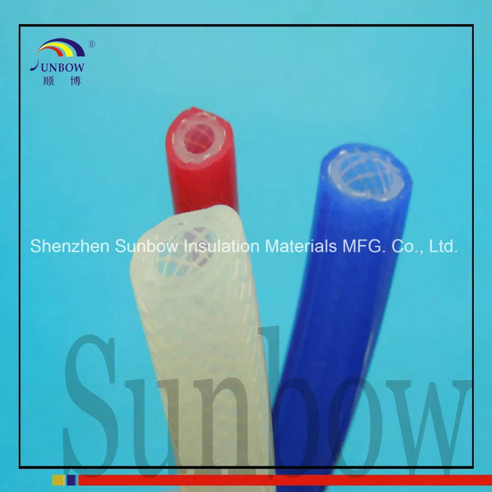 High Quality Braid Reinforced Elastic Silicone Rubber Tube Weave Silicone Hose
