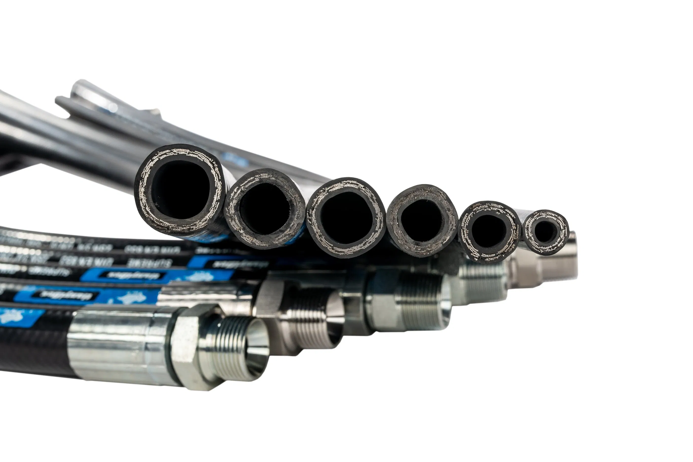 Wire Braid Hydraulic Oil Rubber Hose SAE 100r2at DIN En853 2sn En856 4sh 4sp Flexible High Pressure Hydraulic System Component Hydraulic Transmission Fluid