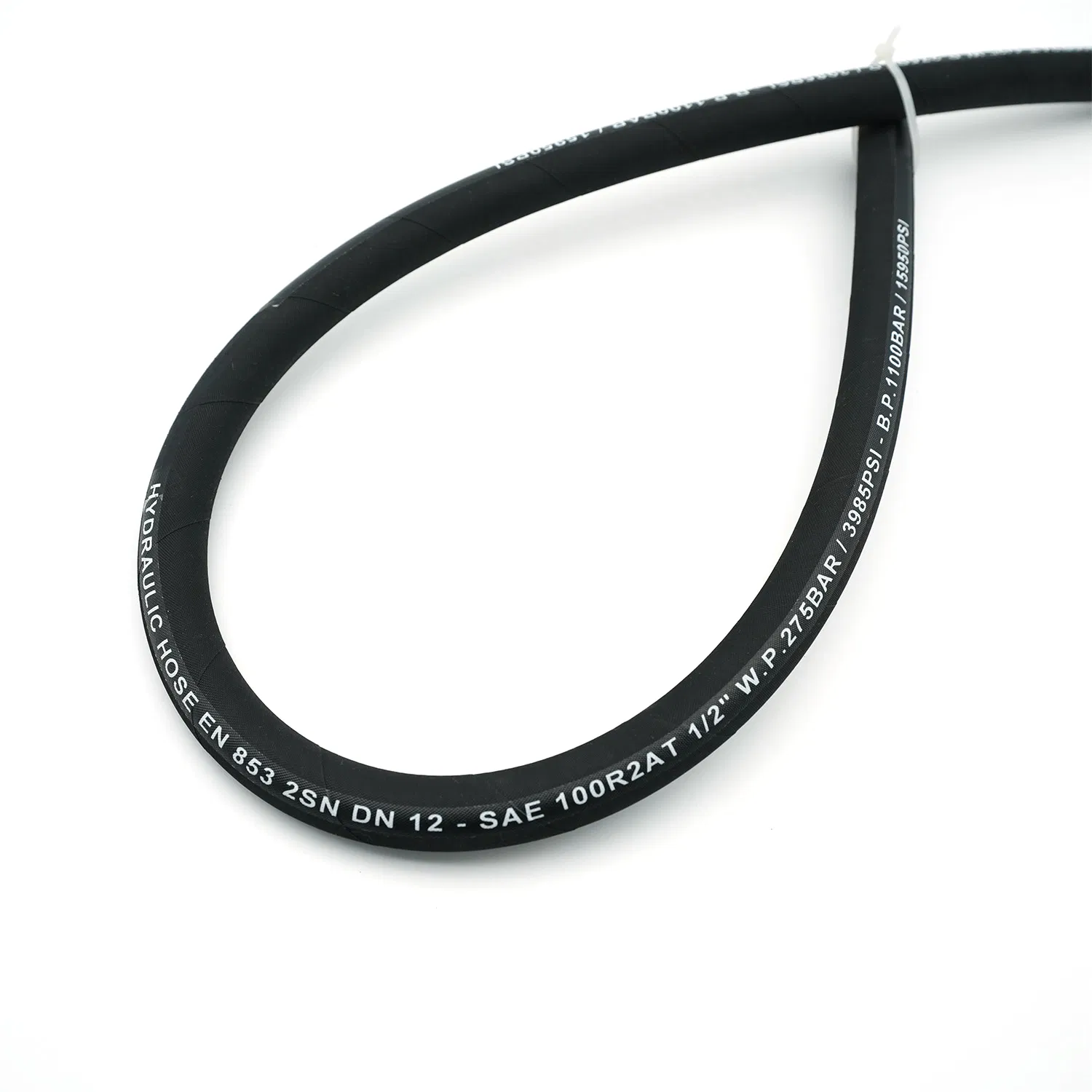 SAE 100r2at DIN En853 2sn with Two Steel Wire Braids High Pressure Flexible Hydraulic Rubber Hose