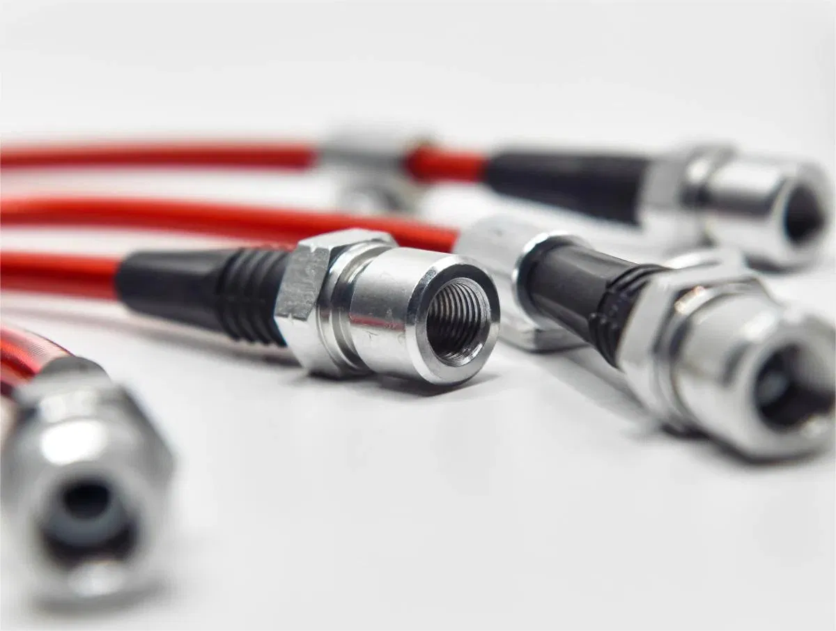 Motorcycle High Performance Car Custom 1/8 3/16 DIY Front and Rear Steel Braided PTFE Brake Fluid Fuel Hose Pipe Assembly Set Kit Lines