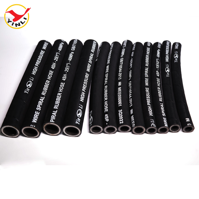 2 Inch High Pressure Wire Spiral Flexible Rubber Oil Hydraulic Hose