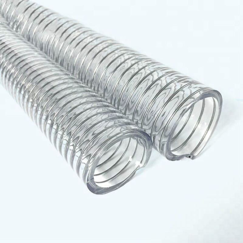 Top Quality Transparent Steel Wire Wound Reinforced Silicone Hose for Water Fluid Dust Mine
