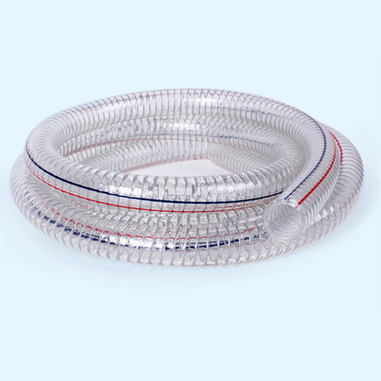 Top Quality Transparent Steel Wire Wound Reinforced Silicone Hose for Water Fluid Dust Mine